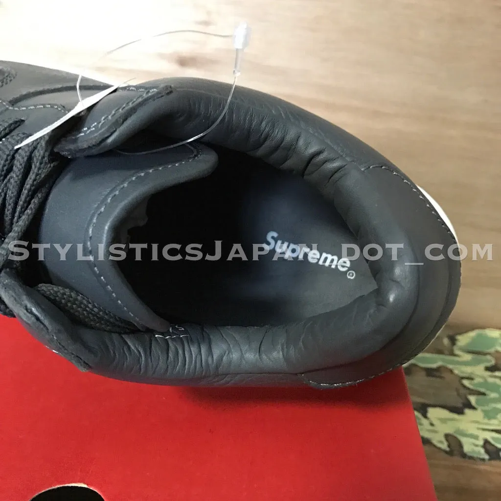 [10] Supreme Vintage Downlow Leather Shoes Grey