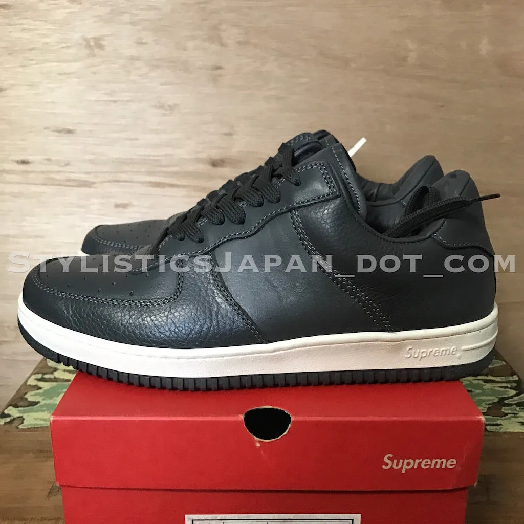 [10] Supreme Vintage Downlow Leather Shoes Grey