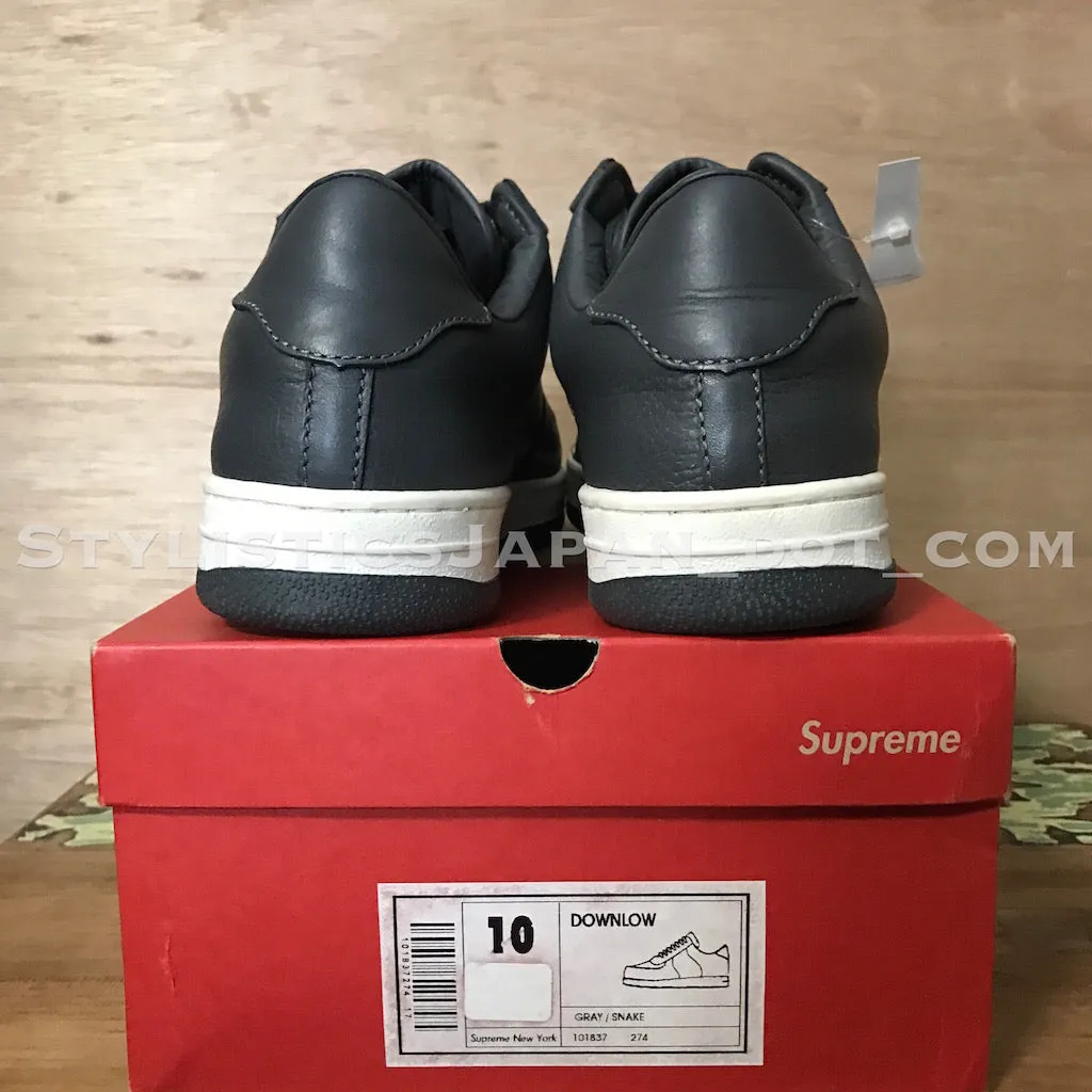 [10] Supreme Vintage Downlow Leather Shoes Grey