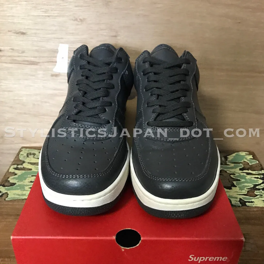 [10] Supreme Vintage Downlow Leather Shoes Grey