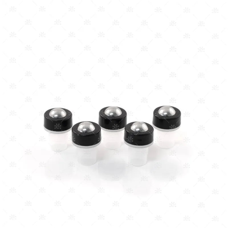 10ml Blue Glass Roller Bottle with Black Lid & Premium Stainless Steel Rollerball - 5 pack (NEW STYLE)