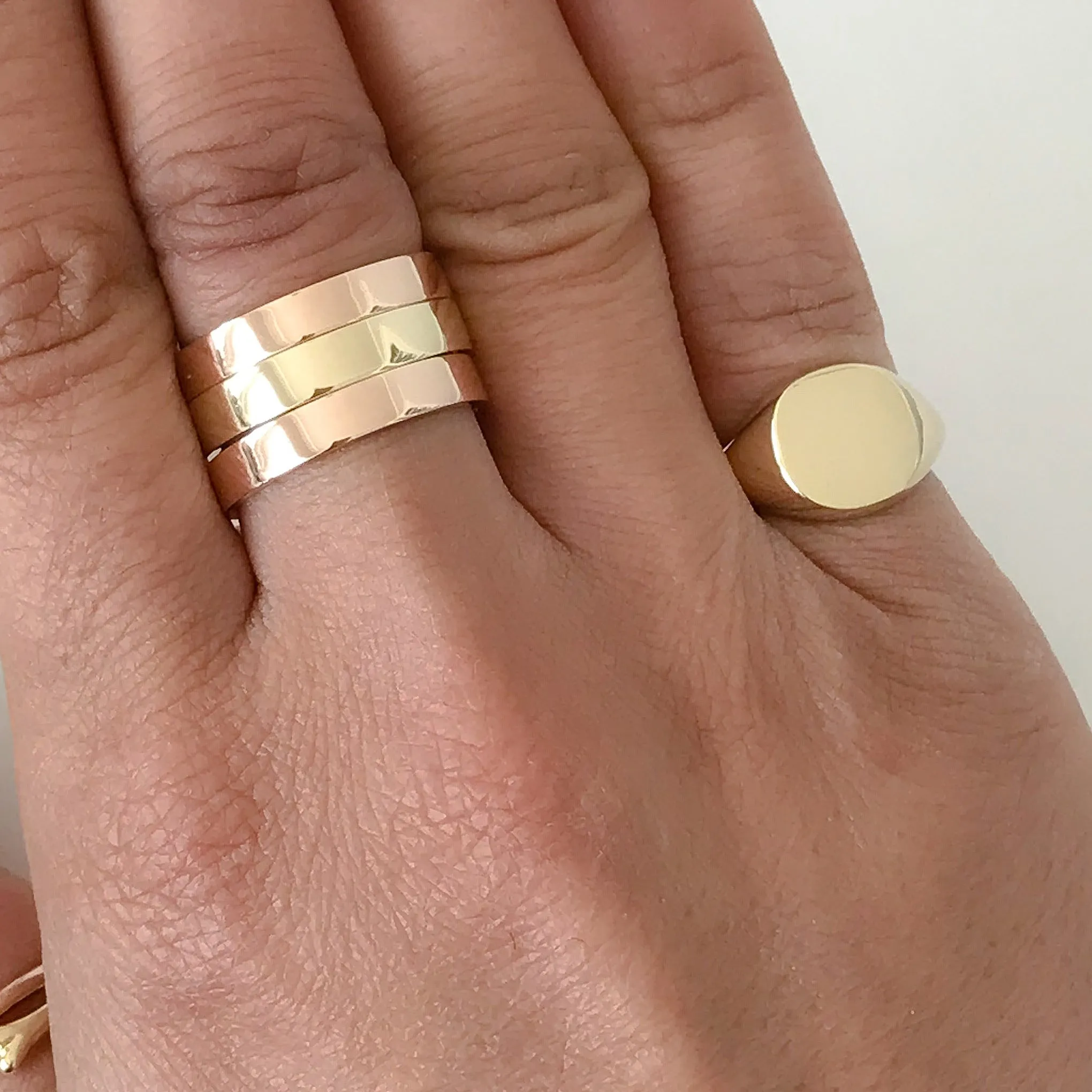 14K Gold 3mm Flat Eternity Band (Engravable)