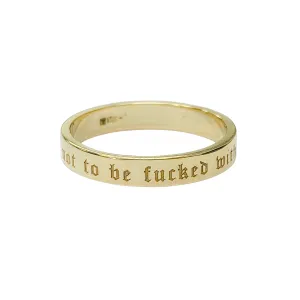 14K Gold 3mm Flat Eternity Band (Engravable)