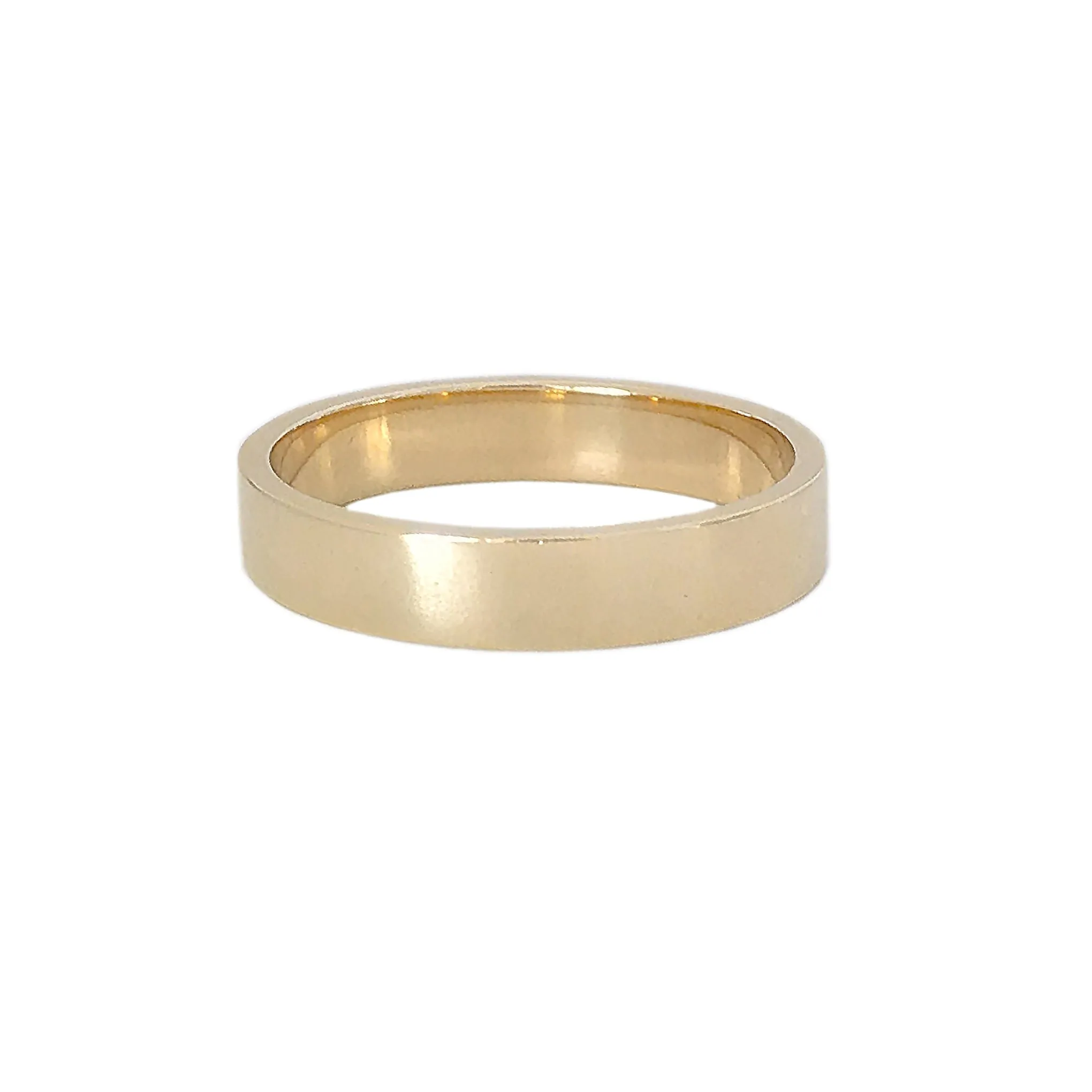14K Gold 3mm Flat Eternity Band (Engravable)