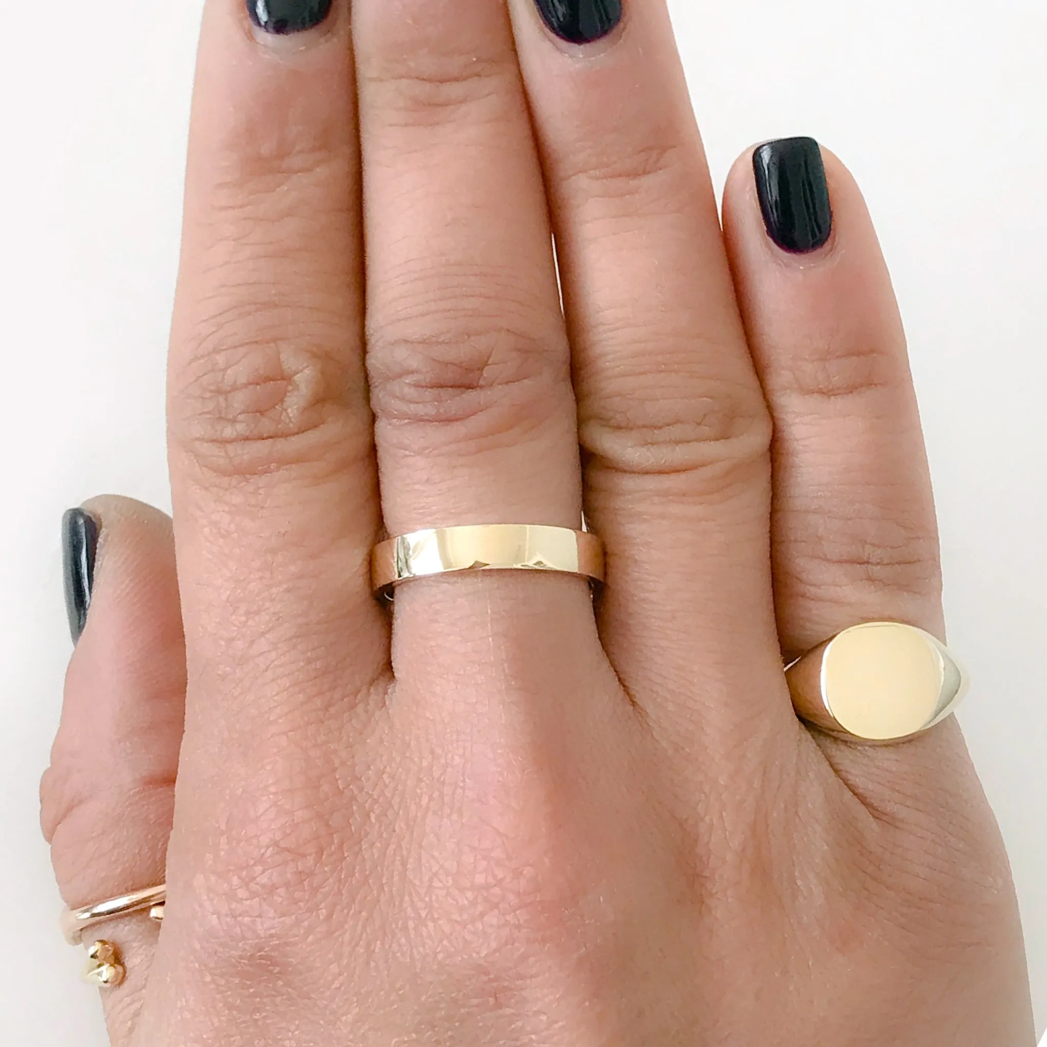 14K Gold 3mm Flat Eternity Band (Engravable)