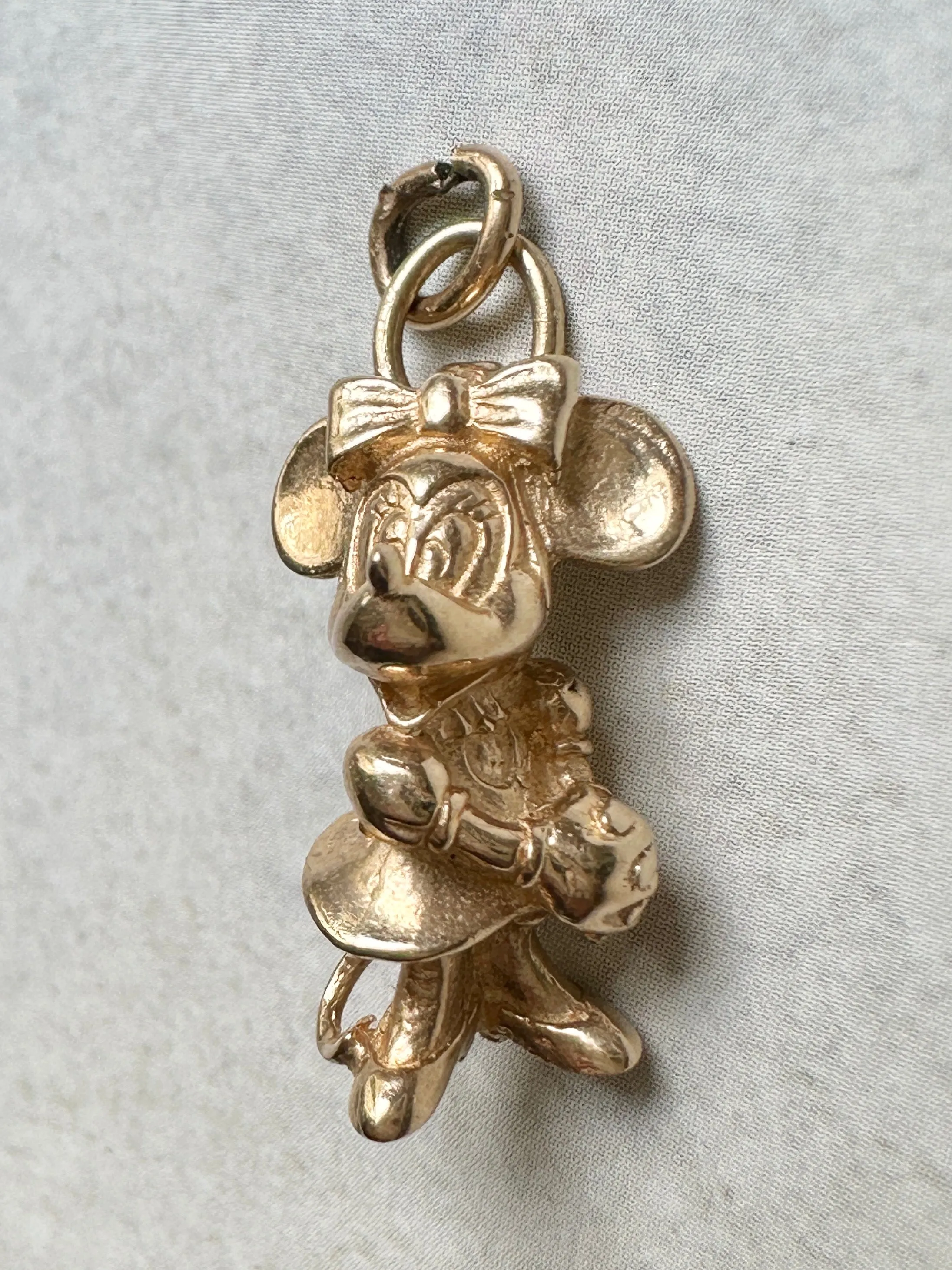 14k Vintage Minnie Mouse Charm