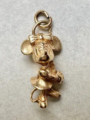 14k Vintage Minnie Mouse Charm