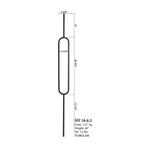 16.6.2 Aalto Modern Series Single Oval Hollow Baluster
