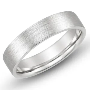 18k Solid Yellow/White/Rose Gold Classic Wedding Band Flat Matte Finish 4 MM