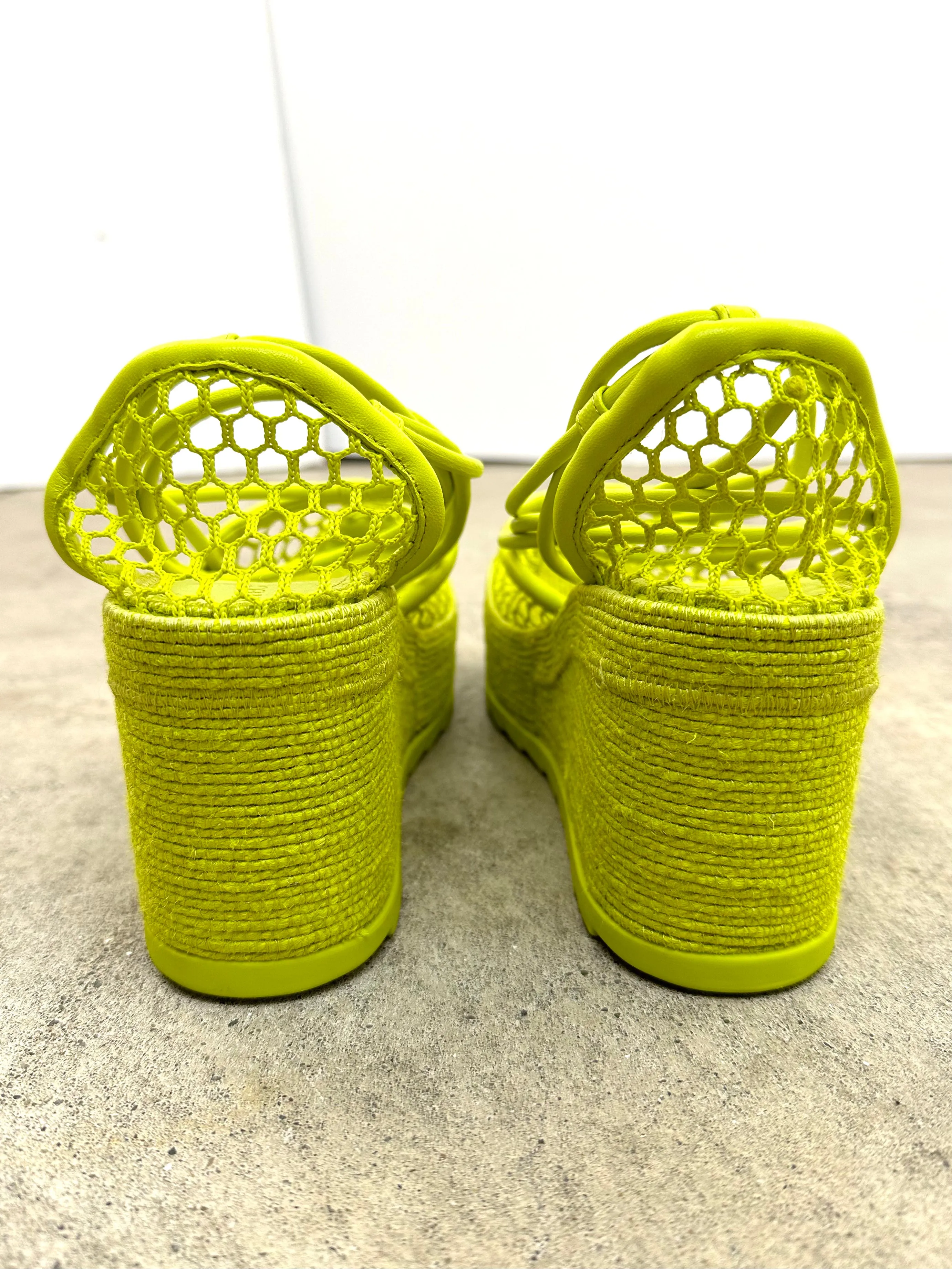 2024 Bottega Veneta Mesh Espadrille Platforms