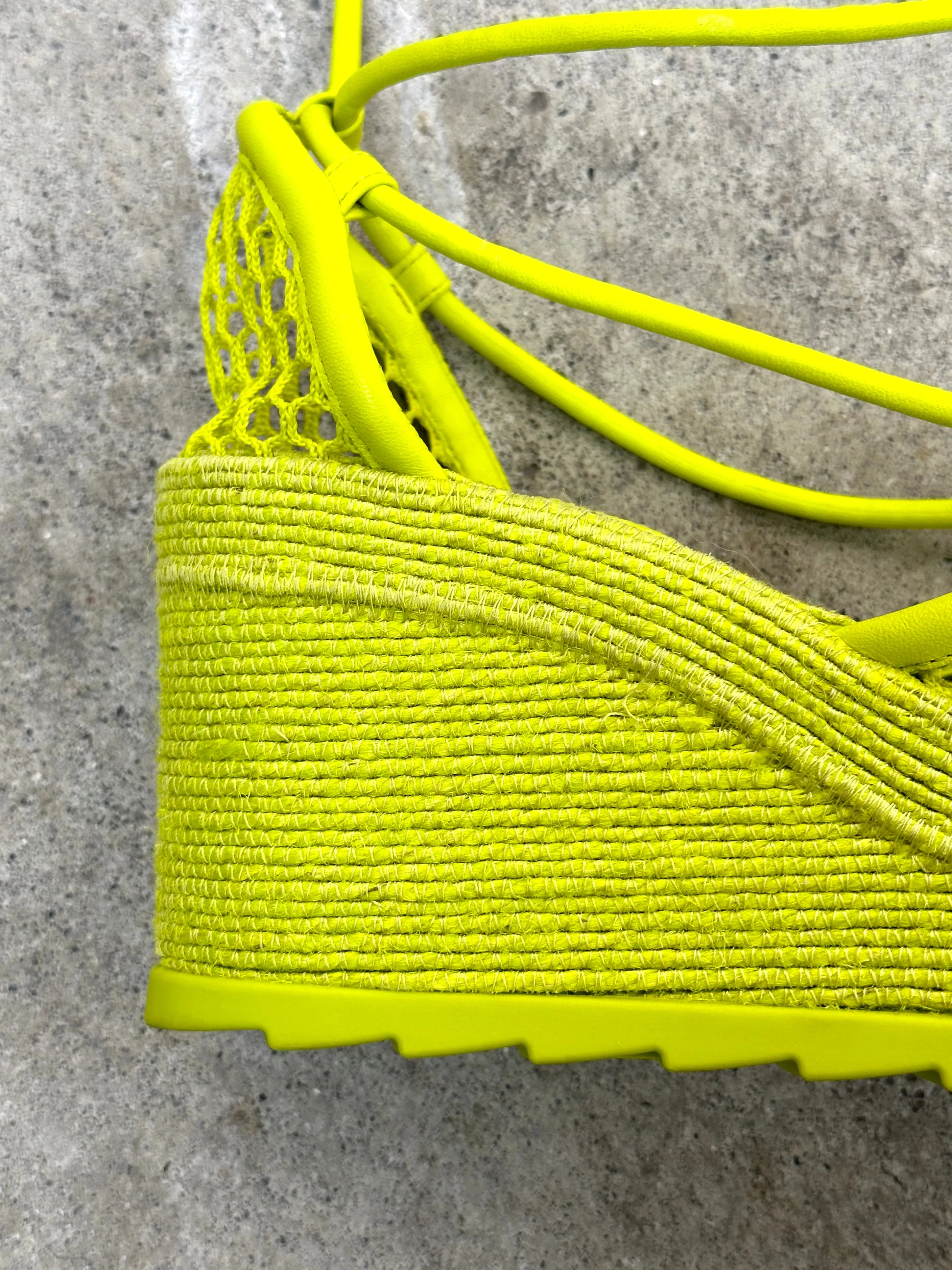2024 Bottega Veneta Mesh Espadrille Platforms