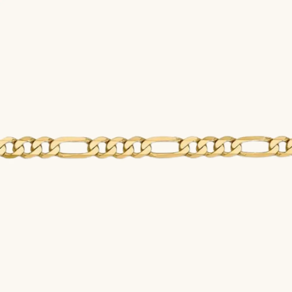 5.00mm Flat Figaro Chain Necklace