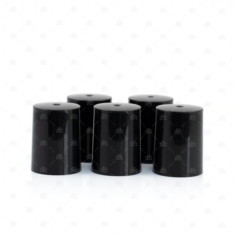 5ml Amber Glass Roller Bottle with Black Lid & Premium Stainless Steel Rollerball - 5 pack (NEW STYLE)
