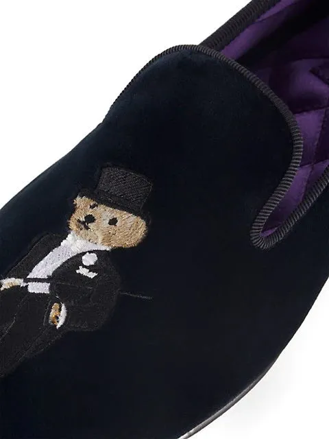 $800 RALPH LAUREN PURPLE LABEL - POLO "ALONZO" BEAR Navy Blue Loafers - 9.5