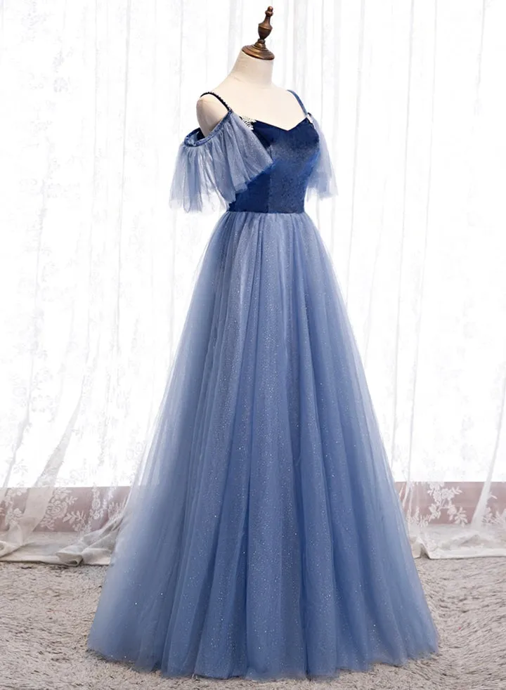 A-line Champagne with White Lace Round Neckline Party Dress, Beautiufl Wedding Party Dresses