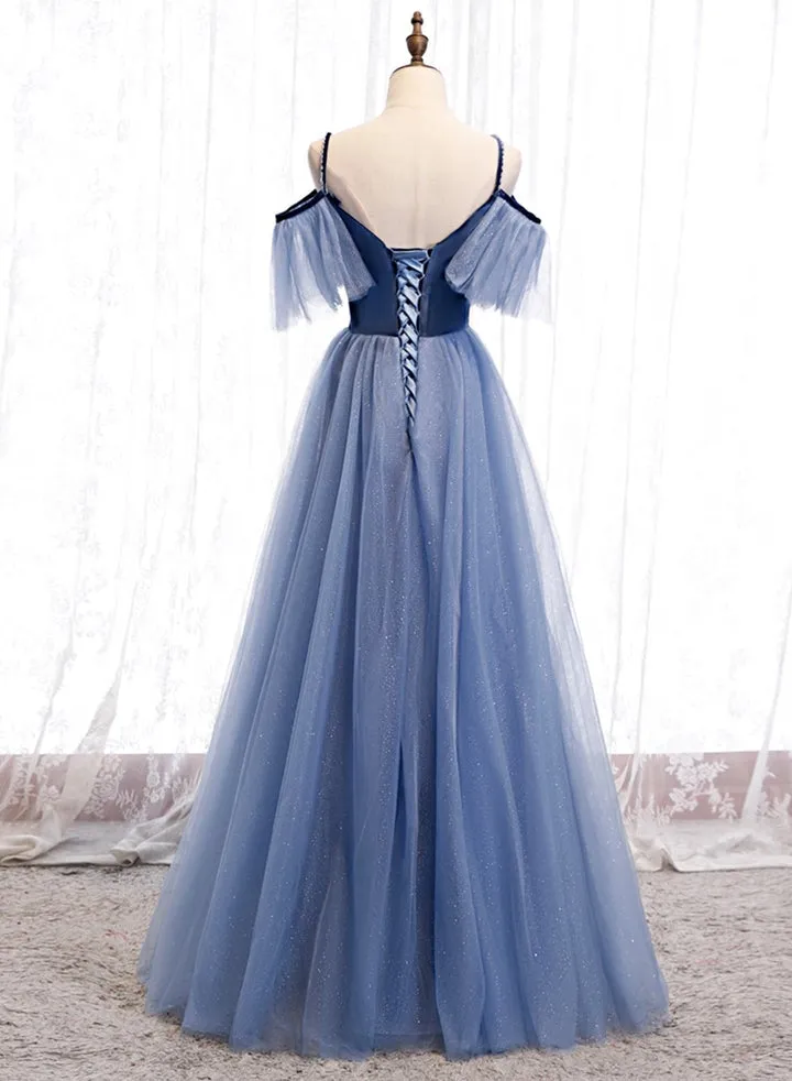 A-line Champagne with White Lace Round Neckline Party Dress, Beautiufl Wedding Party Dresses