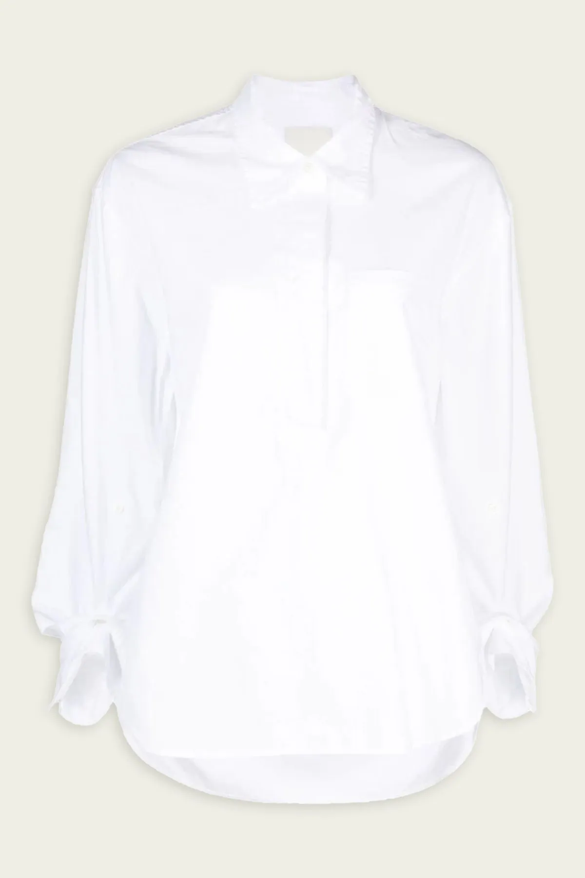 Aave Oversized Cuff Shirt in Oxford White