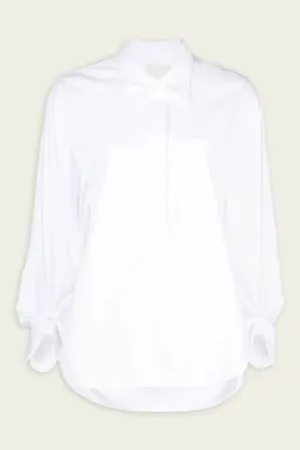 Aave Oversized Cuff Shirt in Oxford White