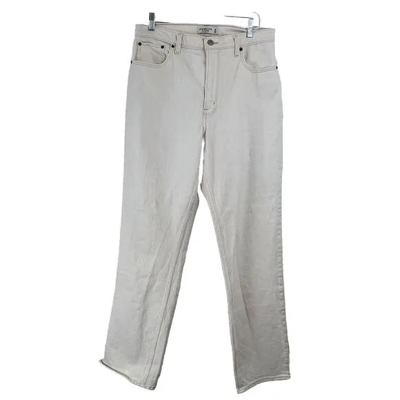 Abercrombie &amp; Fitch 90's Straight Ultra High Rise Women's‎ Jeans 31 Split Hem