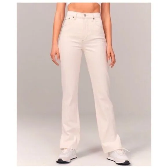 Abercrombie &amp; Fitch 90's Straight Ultra High Rise Women's‎ Jeans 31 Split Hem