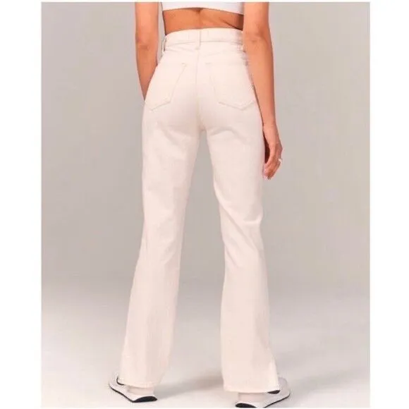 Abercrombie &amp; Fitch 90's Straight Ultra High Rise Women's‎ Jeans 31 Split Hem