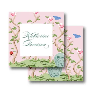 Abstract Chinoiserie Calling Card