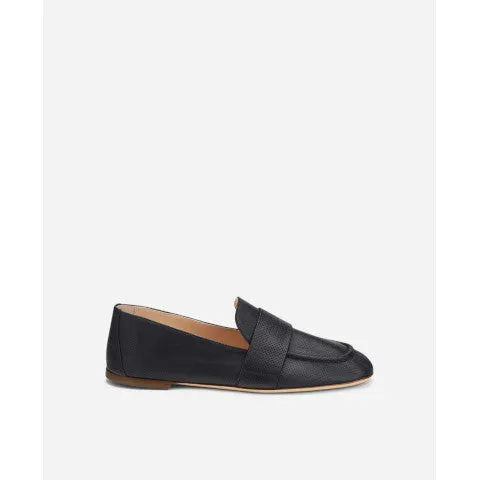AGL Mara Springs Navy Leather Loafer