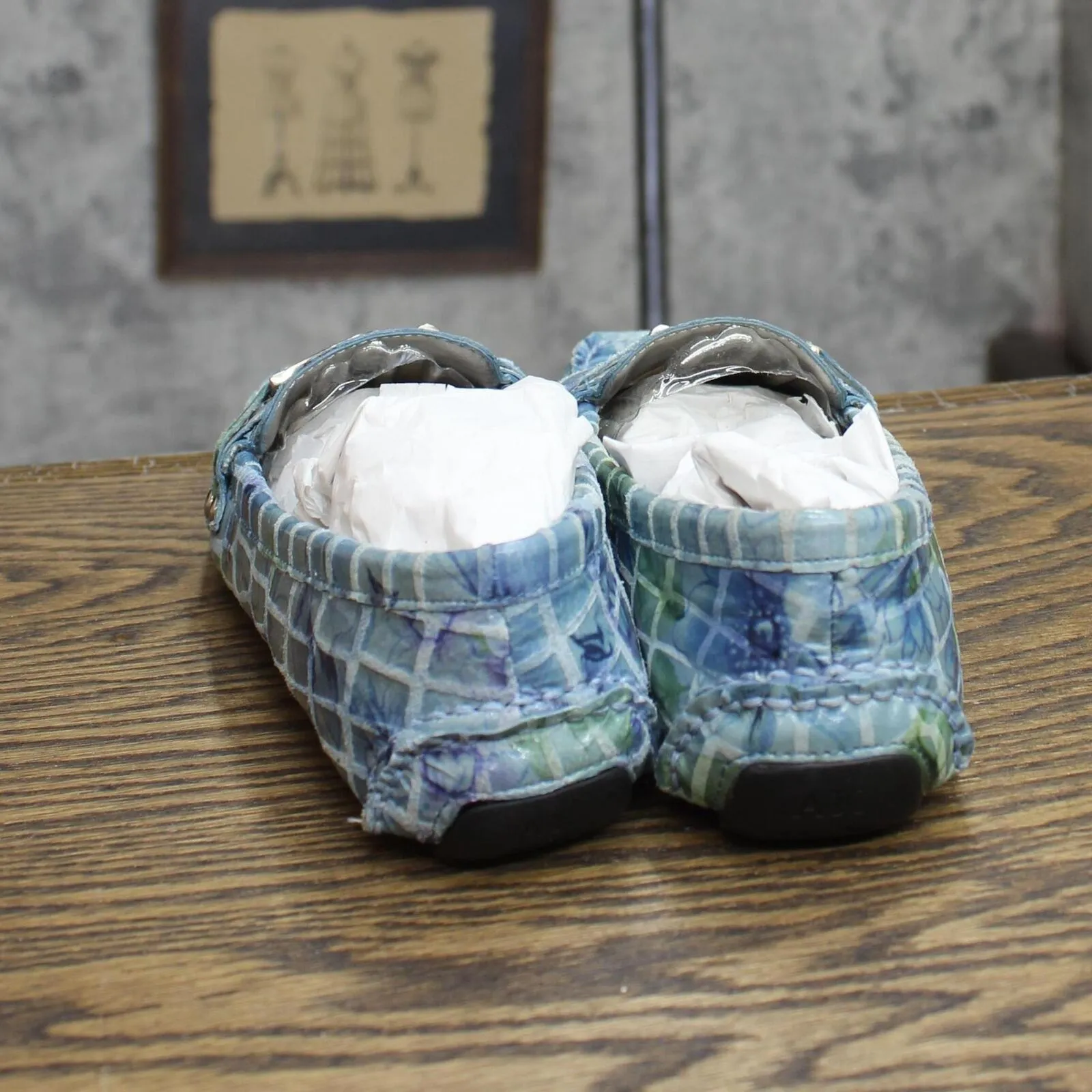 AK Anne Klein Womens Vintage IFLEX AKGREATER Loafers Blue Combo 6M