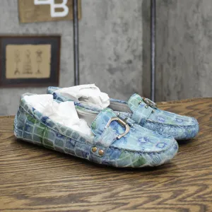 AK Anne Klein Womens Vintage IFLEX AKGREATER Loafers Blue Combo 6M