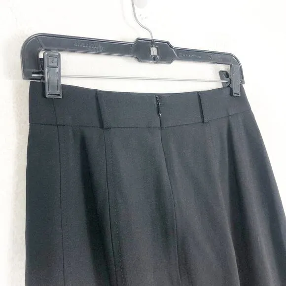 Akris Punto Stretch Virgin Wool Crepe Pencil Skirt Size 4 Black Work Wear