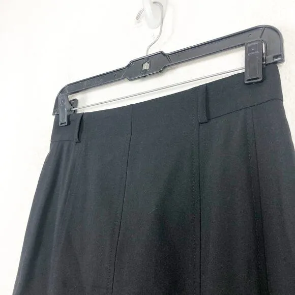 Akris Punto Stretch Virgin Wool Crepe Pencil Skirt Size 4 Black Work Wear