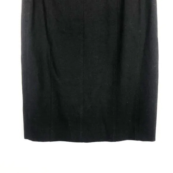 Akris Punto Stretch Virgin Wool Crepe Pencil Skirt Size 4 Black Work Wear