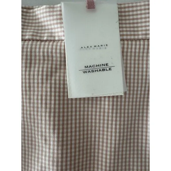 Alex Marie skirt Dionne Gingham Print Stretch Twill Skirt Size 4 cream