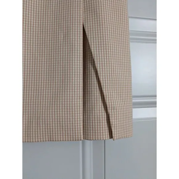 Alex Marie skirt Dionne Gingham Print Stretch Twill Skirt Size 4 cream