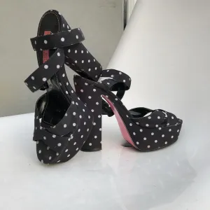 Alice & Olivia Chunky Polkadot Heels