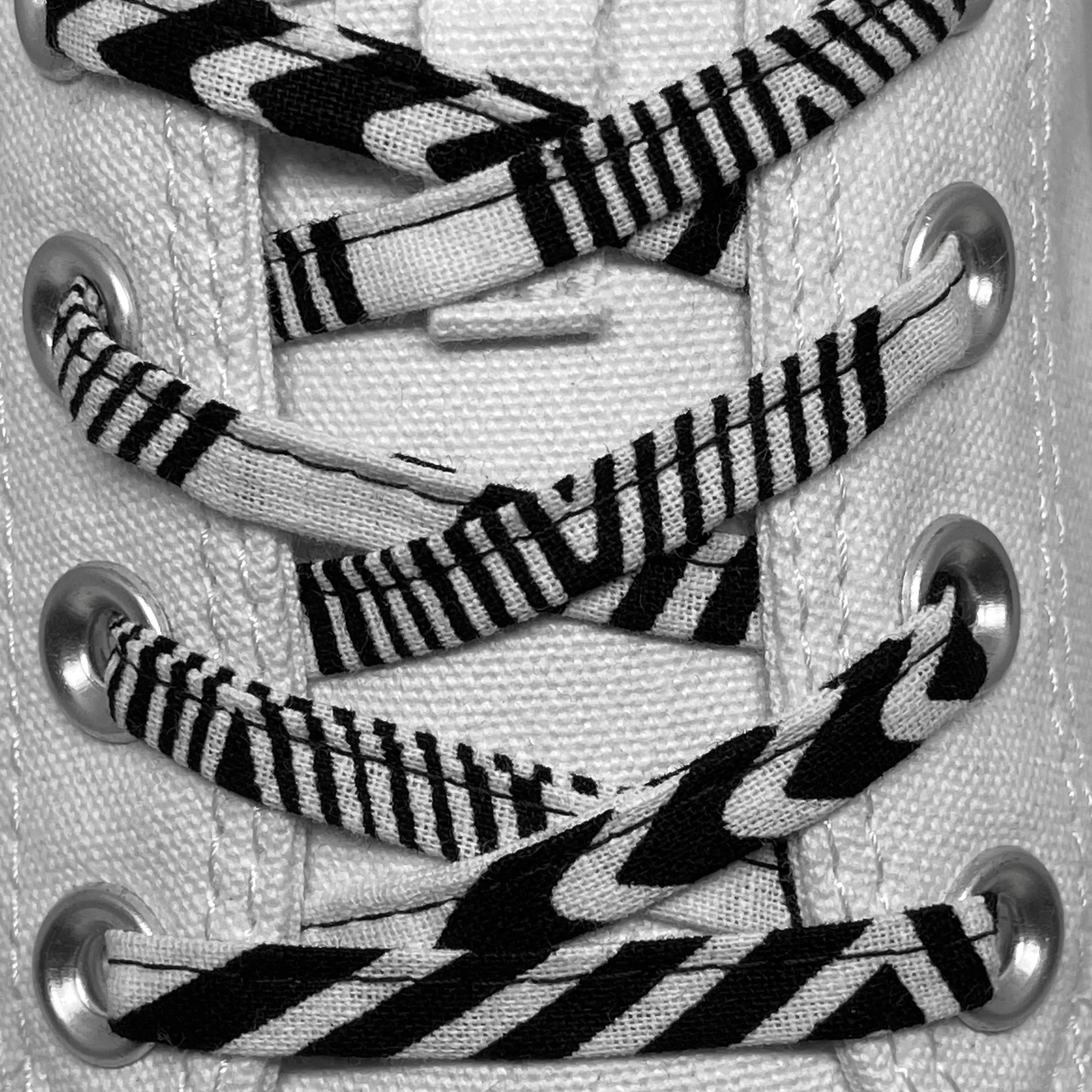 Amahle Wax Print Laces - Black/White