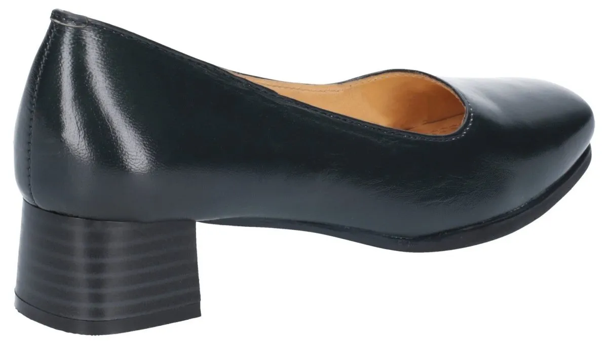 Amblers Walford Ladies Wide Fit Low Block Heel Court Shoes