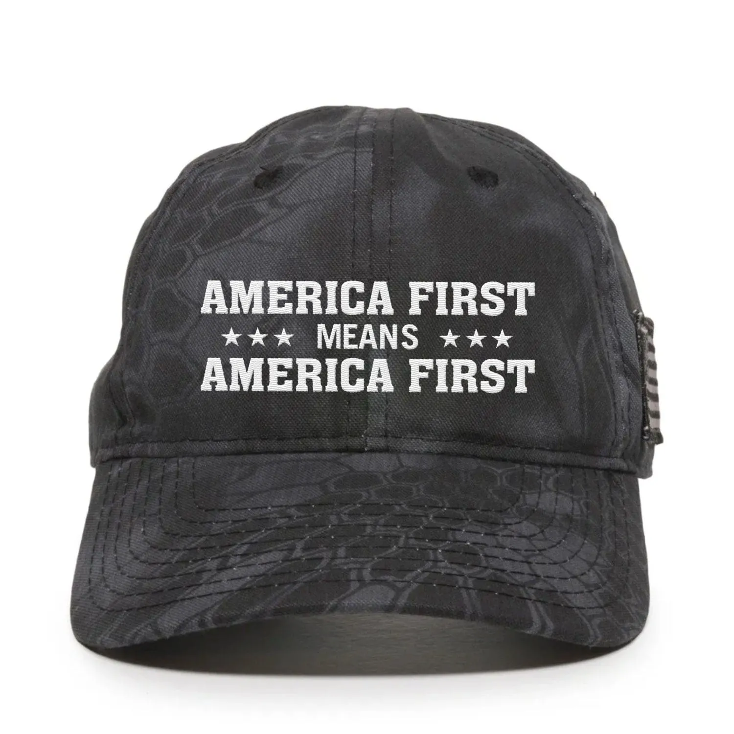 America First Means America First Premium Embroidered Hat