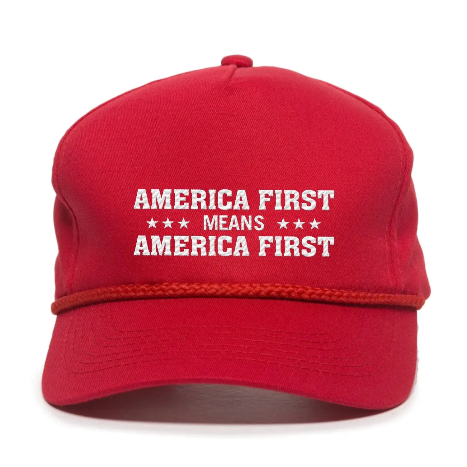 America First Means America First Premium Embroidered Hat