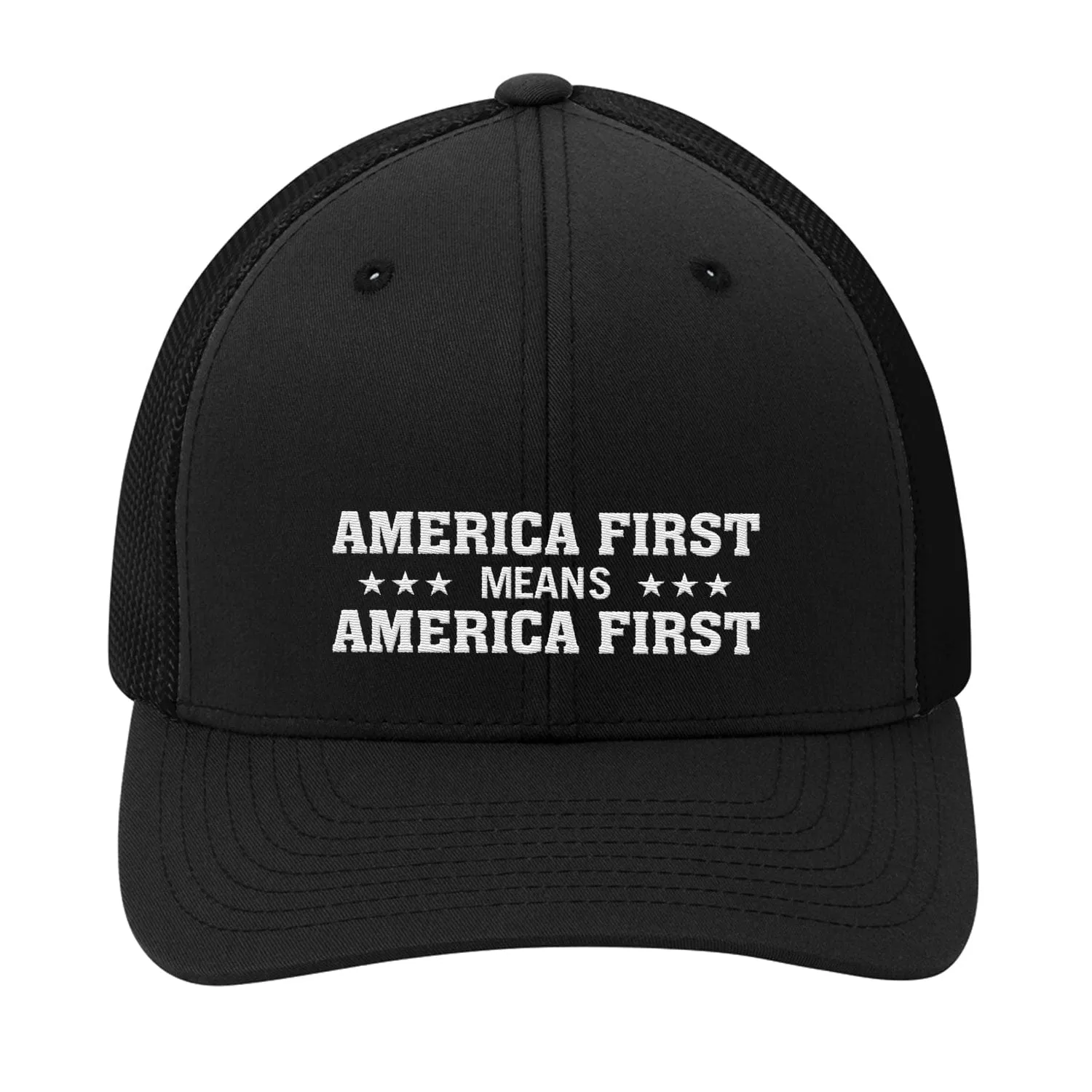 America First Means America First Premium Embroidered Hat