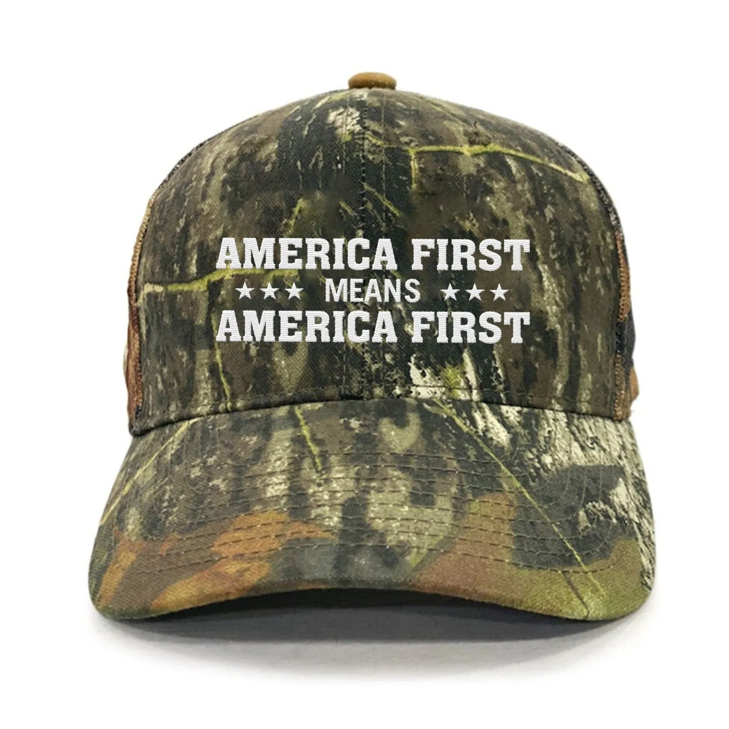 America First Means America First Premium Embroidered Hat