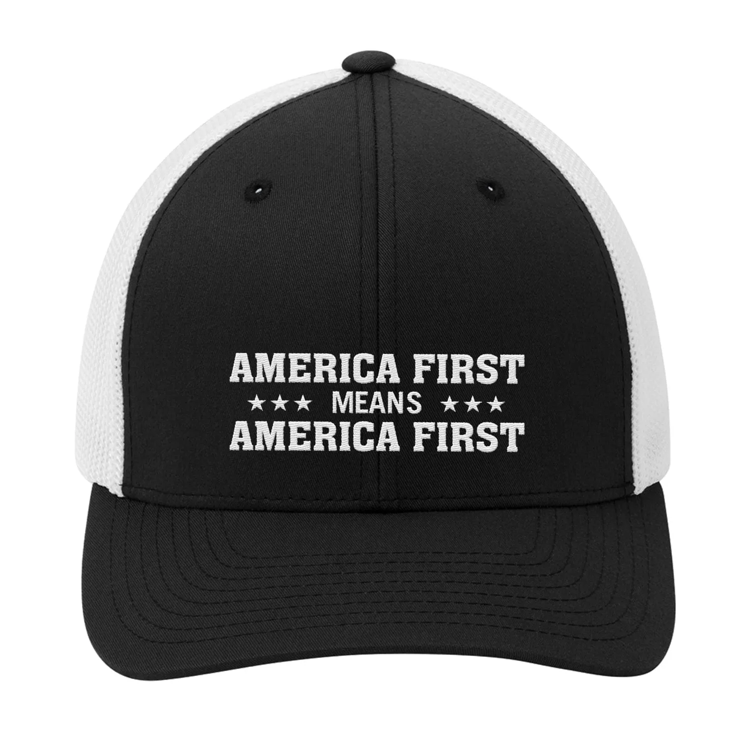 America First Means America First Premium Embroidered Hat