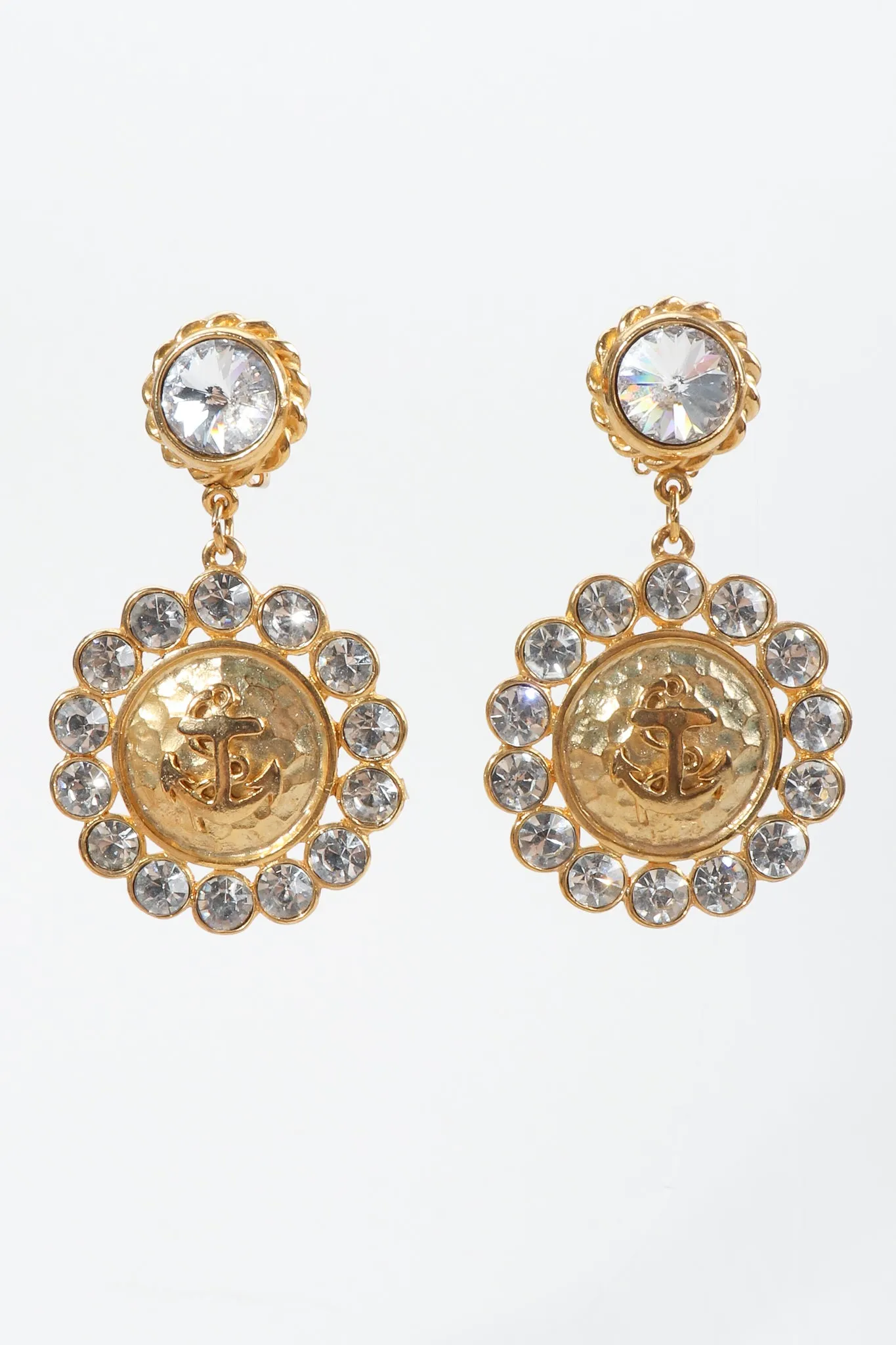 Anchor Medallion Earrings