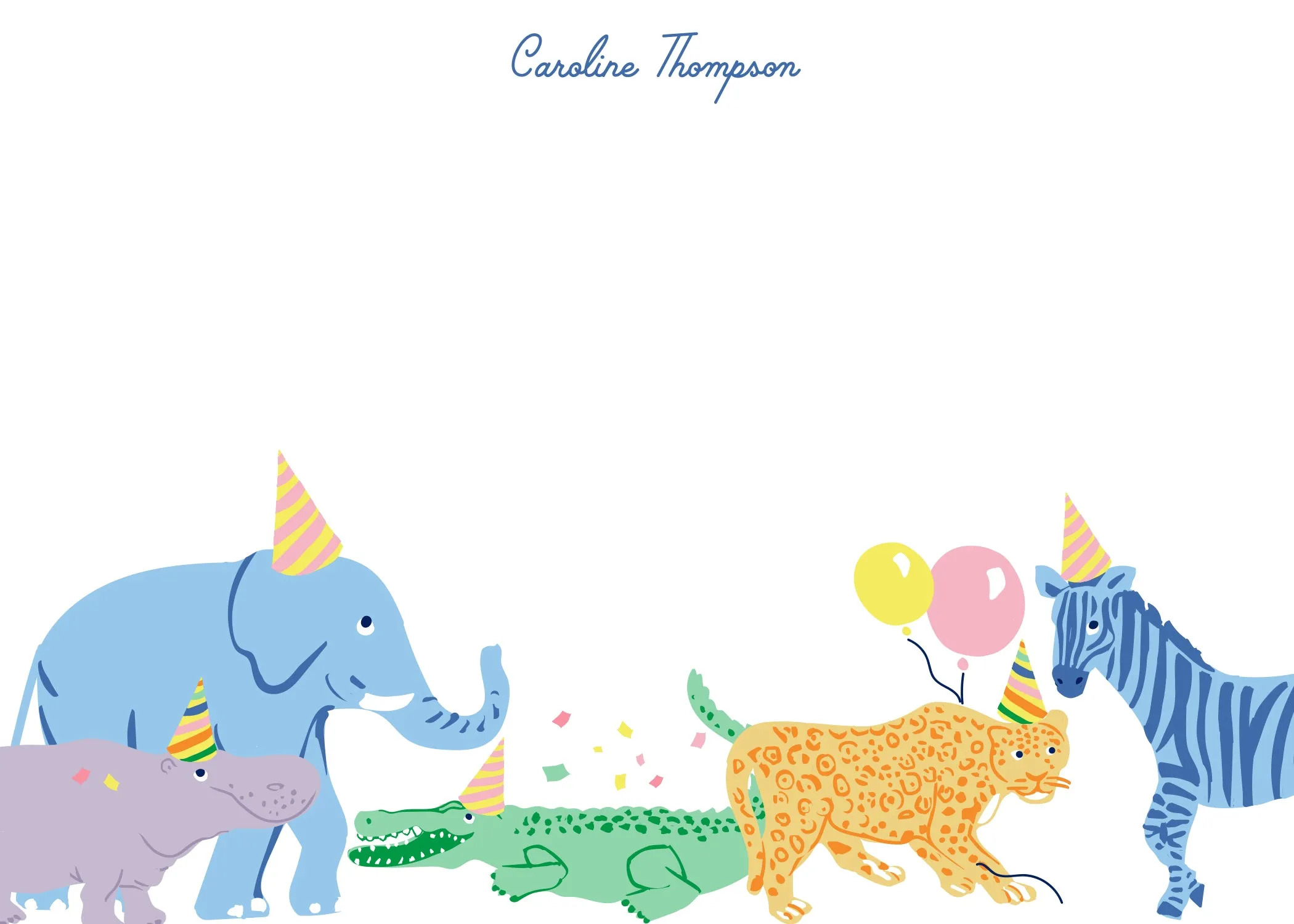Animal Party Stationery