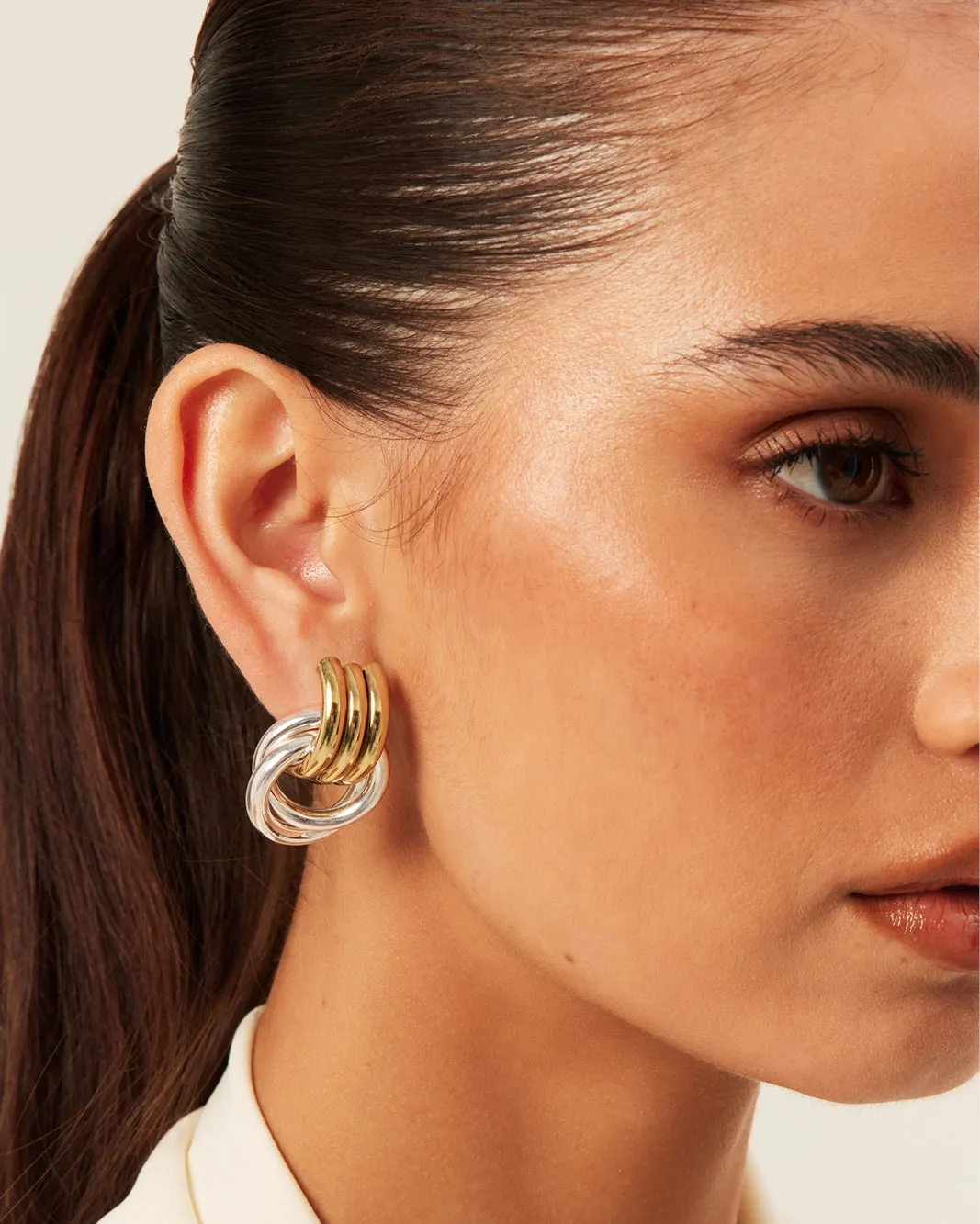 ANTHE EARRING - GOLD-SILVER