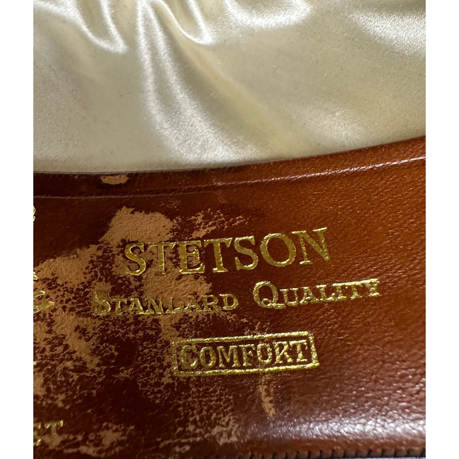 Antique 1920s STETSON Black Felt Bowler Derby Hat MENS 7 1/8 Standard Quality