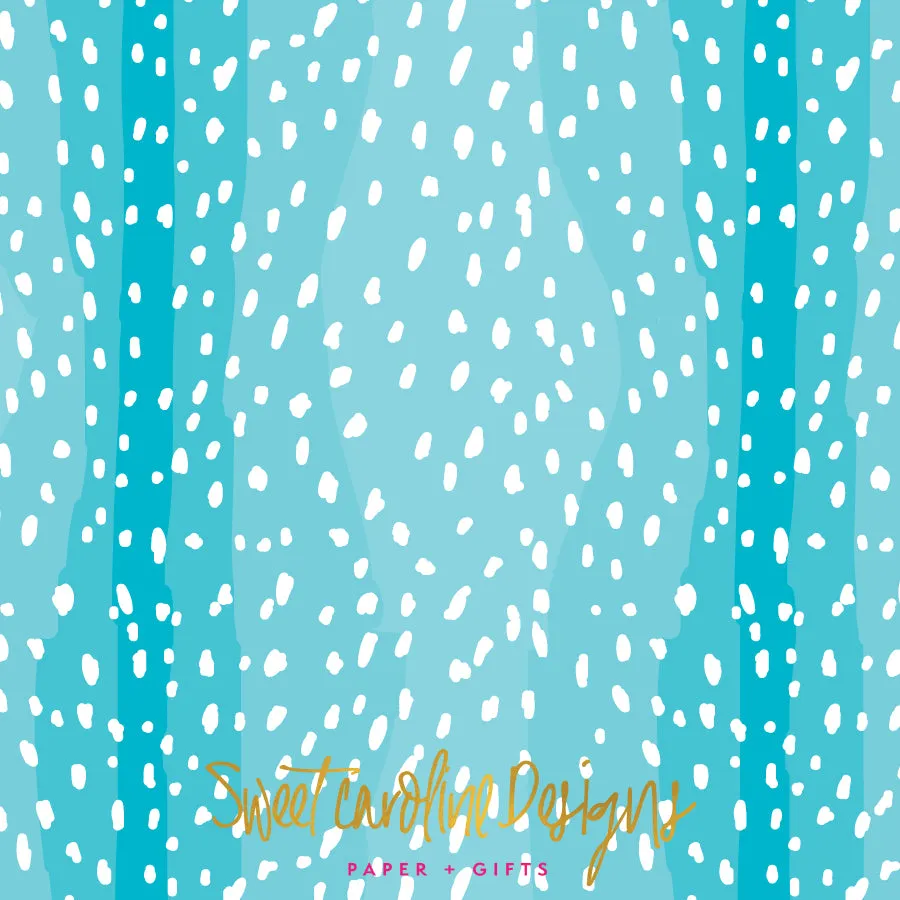 Aqua Spotty Calling Card