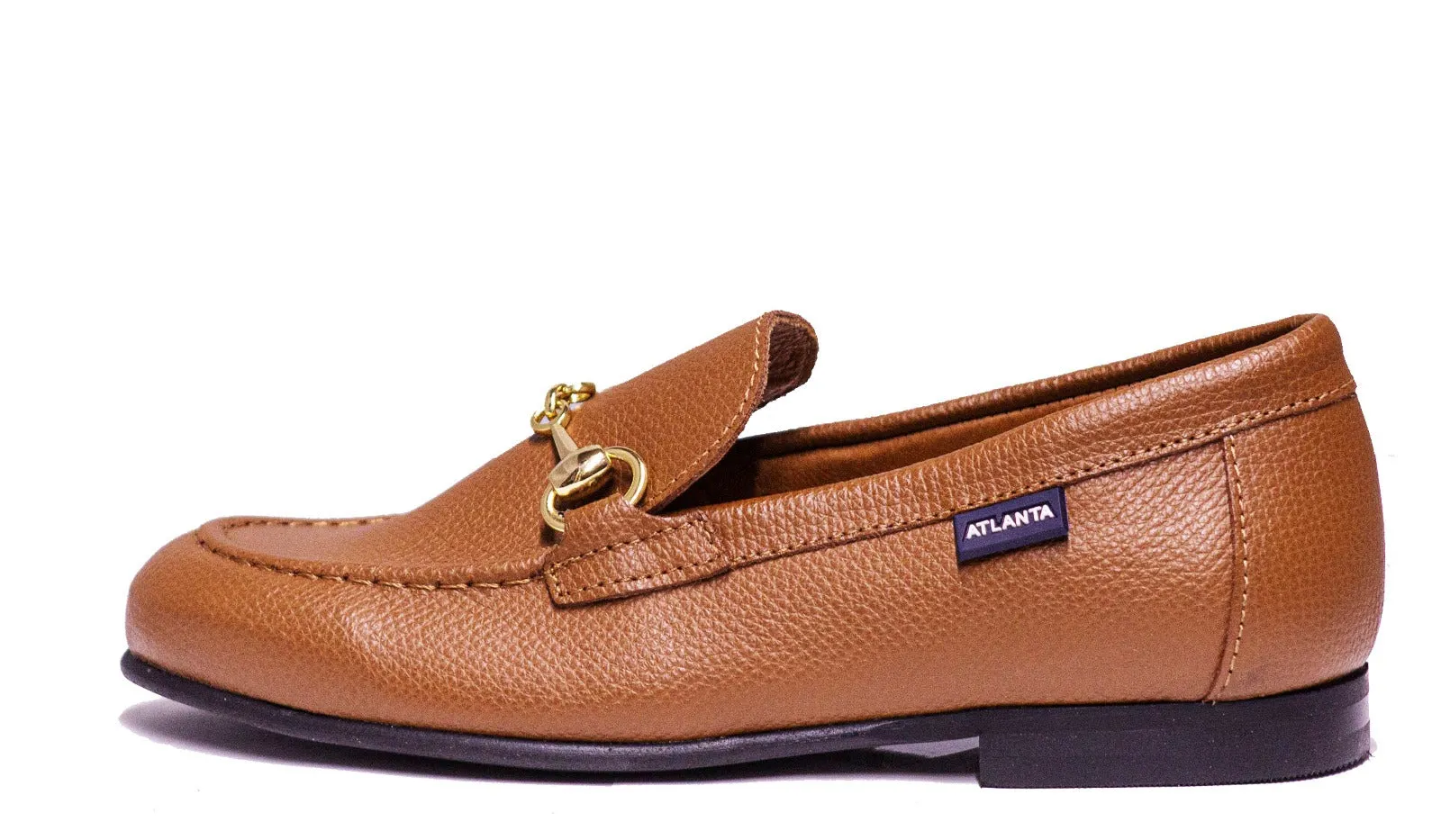 Atlanta Boys 10 Luggage Dress Leather Shoes
