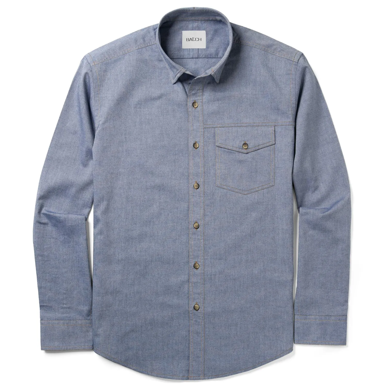 Author Casual Shirt – Harbor Blue Cotton Oxford