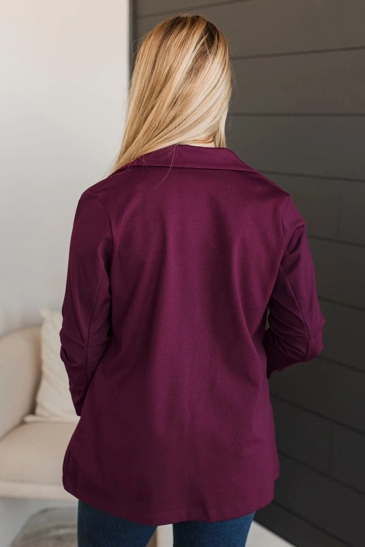 Back In Business Blazer- Wine